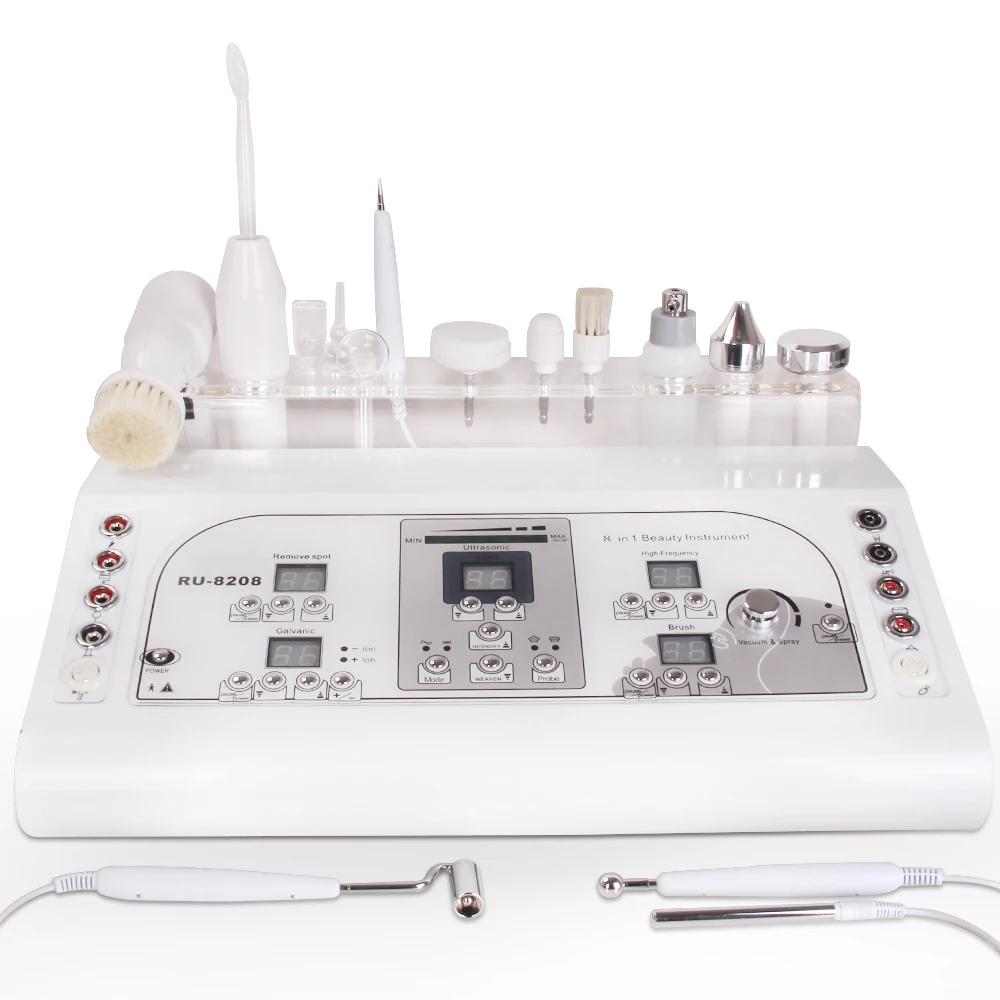 

8in1 Ultrasonic Massage Mole Removal High Frequency Skin Lifting Cleaner Machine