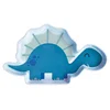 100% melamine dinosaur animal shape BPA free plastic kids children food dinner plates set