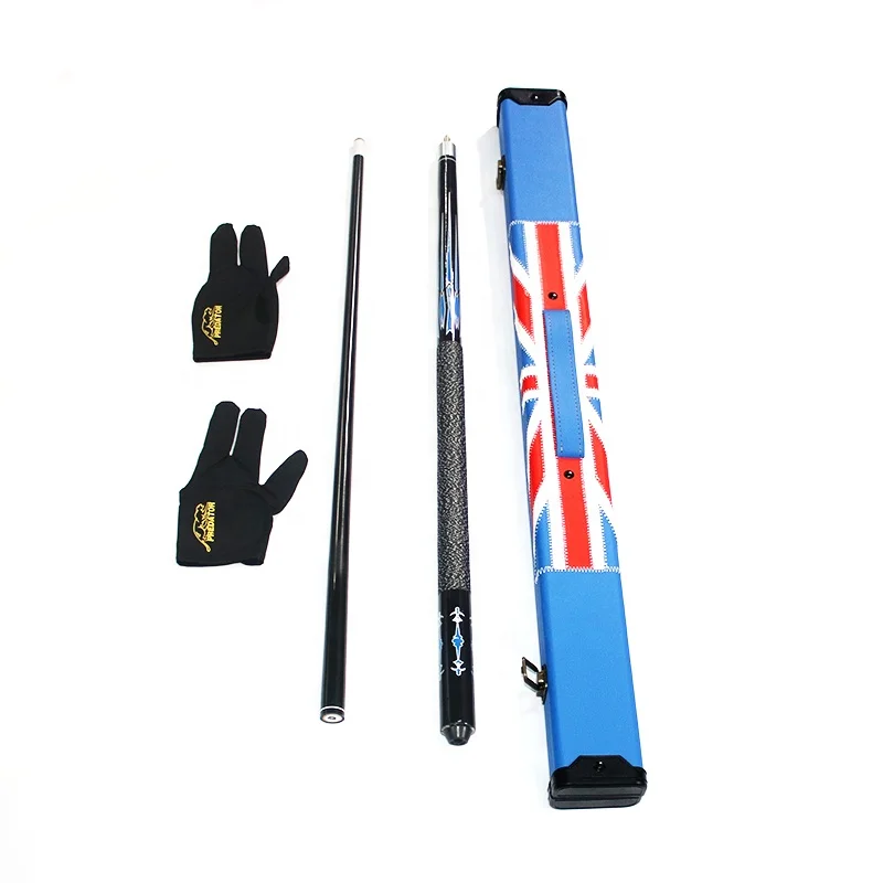 

New Design Billiard 1/2 Cue Stick Cue Case & 2 Gloves Accessory Kit, Photo color