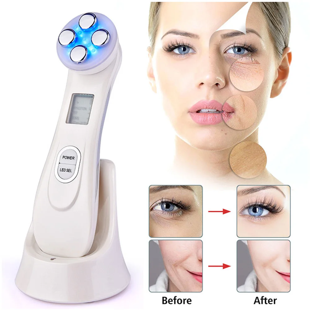 

5 in 1 multifunction RF EMS LED beauty instrument Whitening skin tightening lifting home machine for sale