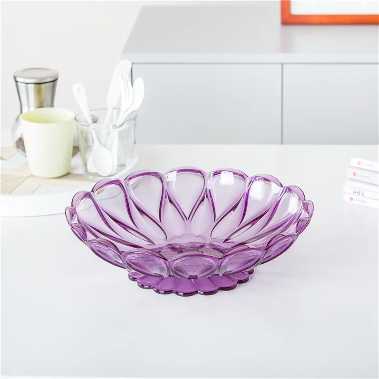 

Eco-friendly high quality home hotel used plastic tray decoration fruit plate for gift, 3 colors assorted(as per picture)