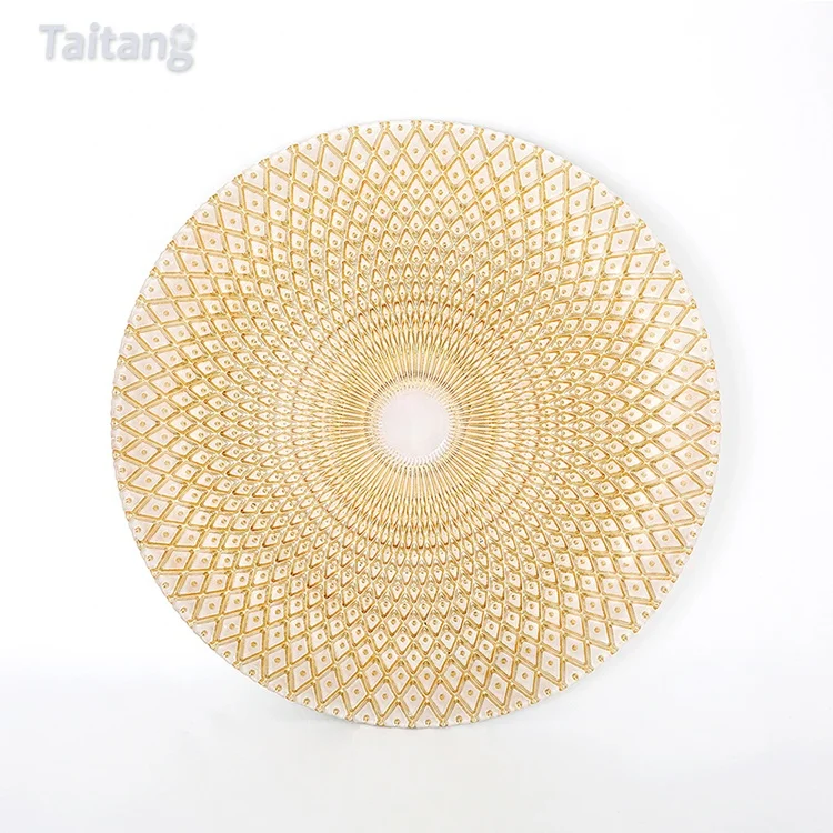 

Centerpieces Wedding Decoration Charger Plates For Wedding, Gold