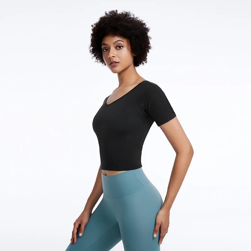 

Women sports t-shirts yoga bras for workout gym wear yoga tops for short sleeve t-shirts for women