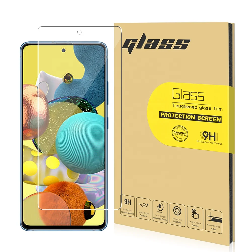 

0.33mm Screen Protector 9h Tempered Glass 3D Screen Protective Glass for Samsung mobile phone tempered Glas A51 Anti-Scratch