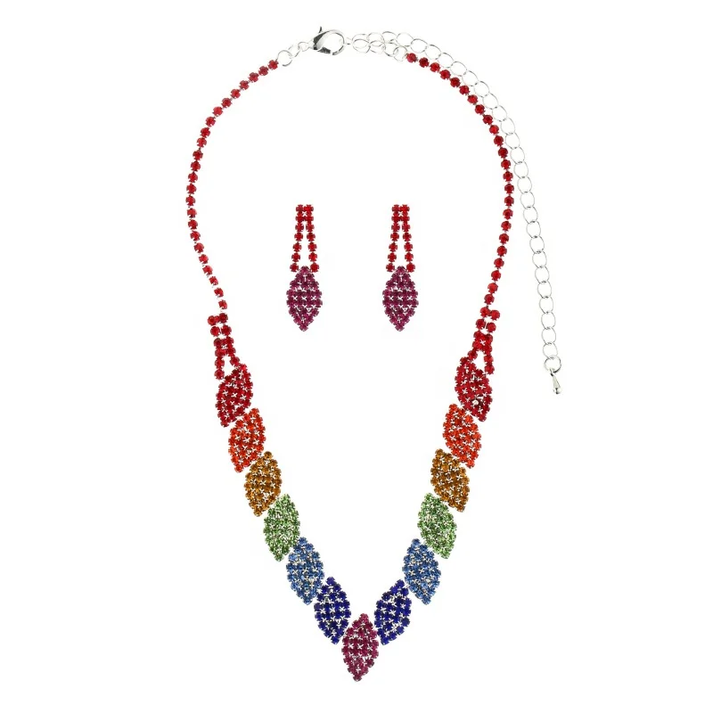 

HYH new luxury colorful wedding jewelry set, Optional