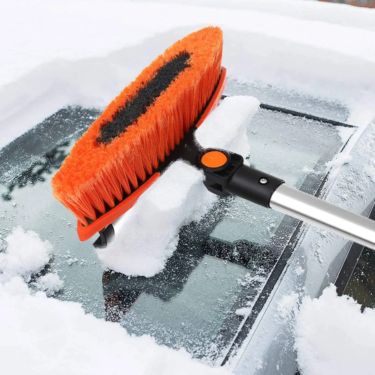 Car Snow Brush Removal Extendable With Squeegee And Ice Scraper