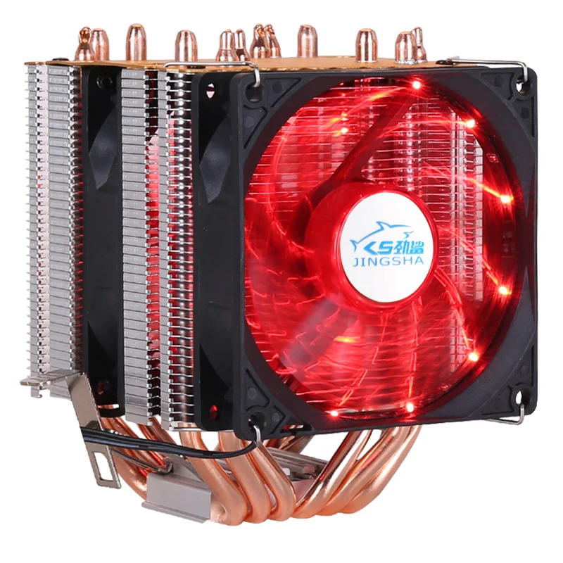 

Red light CPU Cooler 4Pin 2 Fans 6 Heatpipes TDP High Performance CPU Fan for lntel & AMD