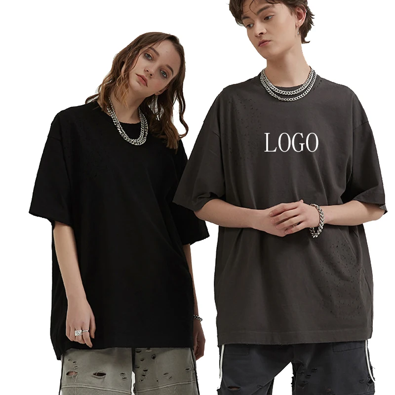 

2021 new fashion oversize unisex blank t shirt logo custom street wear t shirt casual men's summer t shirt