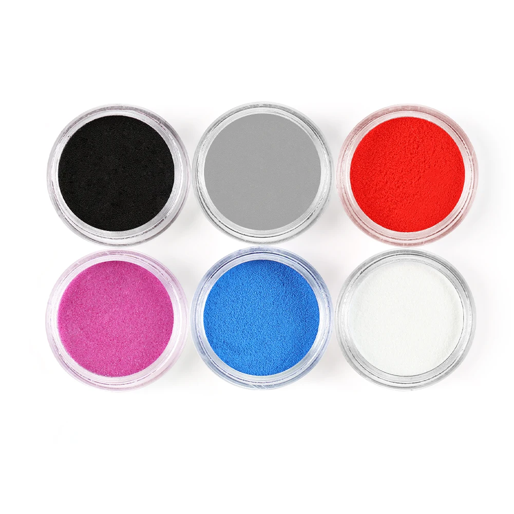 

COSCELIA 6pcs Colored Acrylic Powder Nail Art Designs Nail Decorations Hot Selling UV Gel Sample Fashionable MSDS, 6 colors