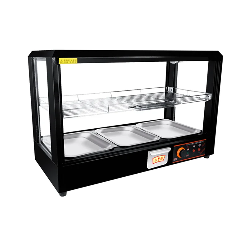 
220V/50HZ Heating Tube Hot Food Warmer Display Cabinets Showcase 