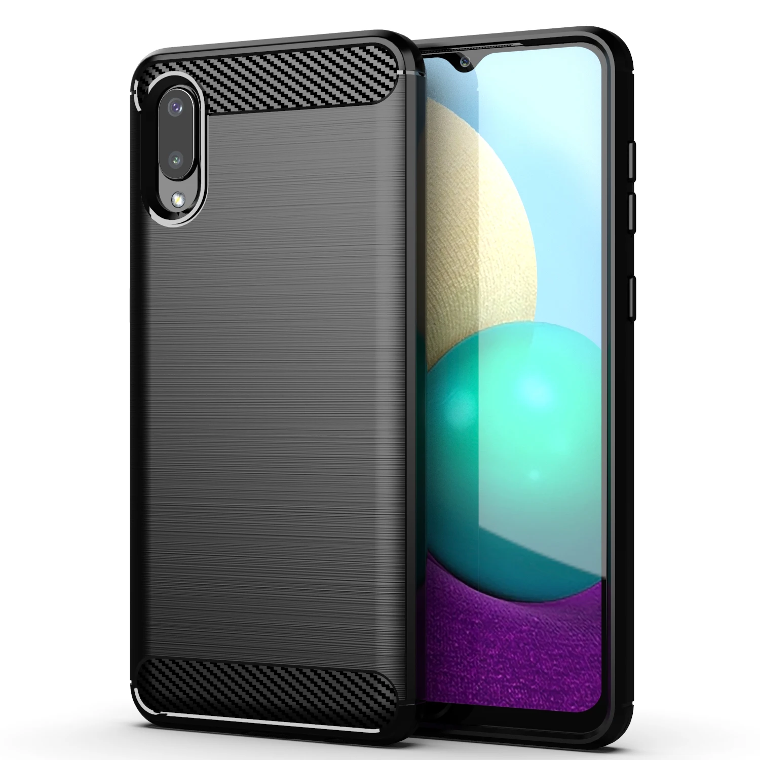 

Factory price Soft TPU phone Case For samsung a02 Back Cover Carbon Fiber Case For samsung galaxy a02