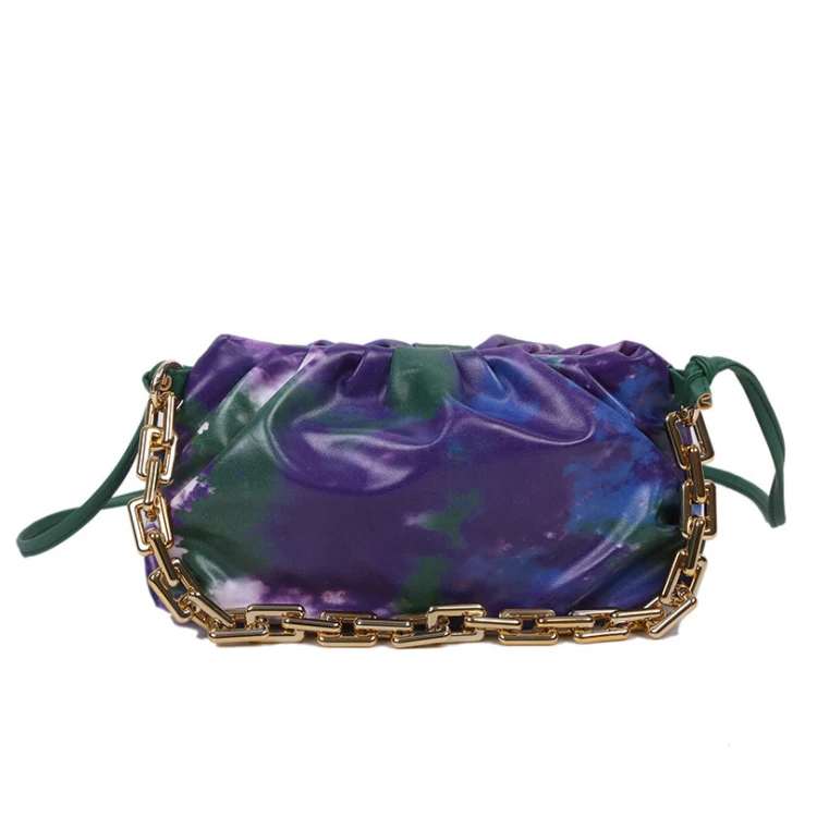 

Wholesale Supplier Handbag 2021 dame sac Tie Dye Printed Underarm Bag Graffiti MINI Purses And Handbags, Multi