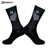 

Darevie Combined printing socks with strip fabric Anti-slip High Speed Aero Men Breathable MTB/Road running custom cycling socks