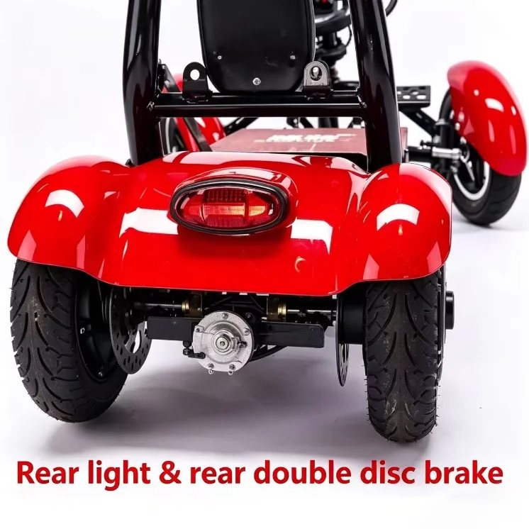 Foldable 10" 4 Wheel E-Scooter 500W Dual Motor Lightweight With Basket For Seniors Elderly Daily Travel US Warehouse Stock