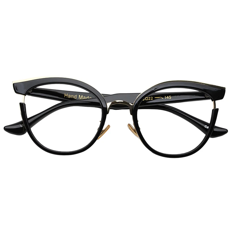 

2018 New Trend Retro Cat Eye Shape Eye Wear Frame Vogue Optical Glasses Spectacles Metal & Plastic Cheap Optical Glasses Frame