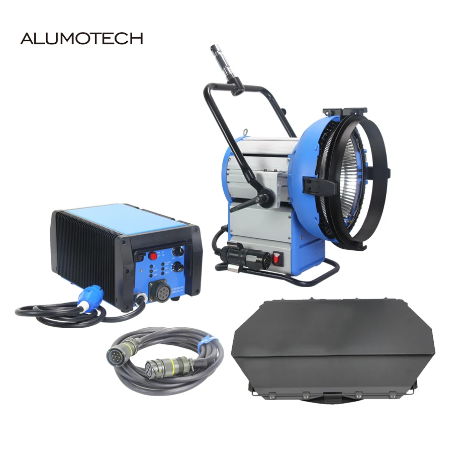

ALUMOTECH As Arri HMI M18 Par Light+1800W&1200W Up To 1000Hz E-Ballast Flicker-Free+7m Cable Pro For Film Studio Photography, Gray & blue