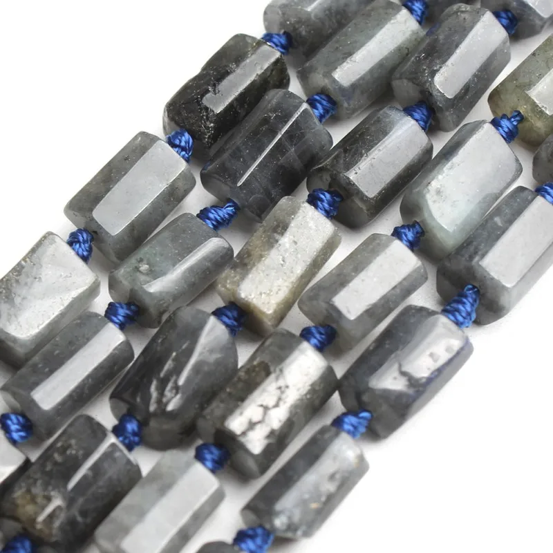 

Natural Stone Column Shape Gray Labradorite Loose Beads for Jewelry Making Diy Beads Bracelet