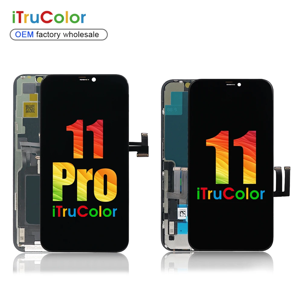 

For iphone 11 lcd screen replacement iTruColor high quality 11 Pro display, shenzhen factory Competitive price, Black white