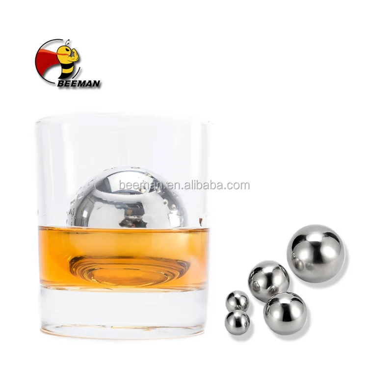 

Beeman Wholesale Wine Accessories Stainless Steel Ice Cube Ball, Metal color