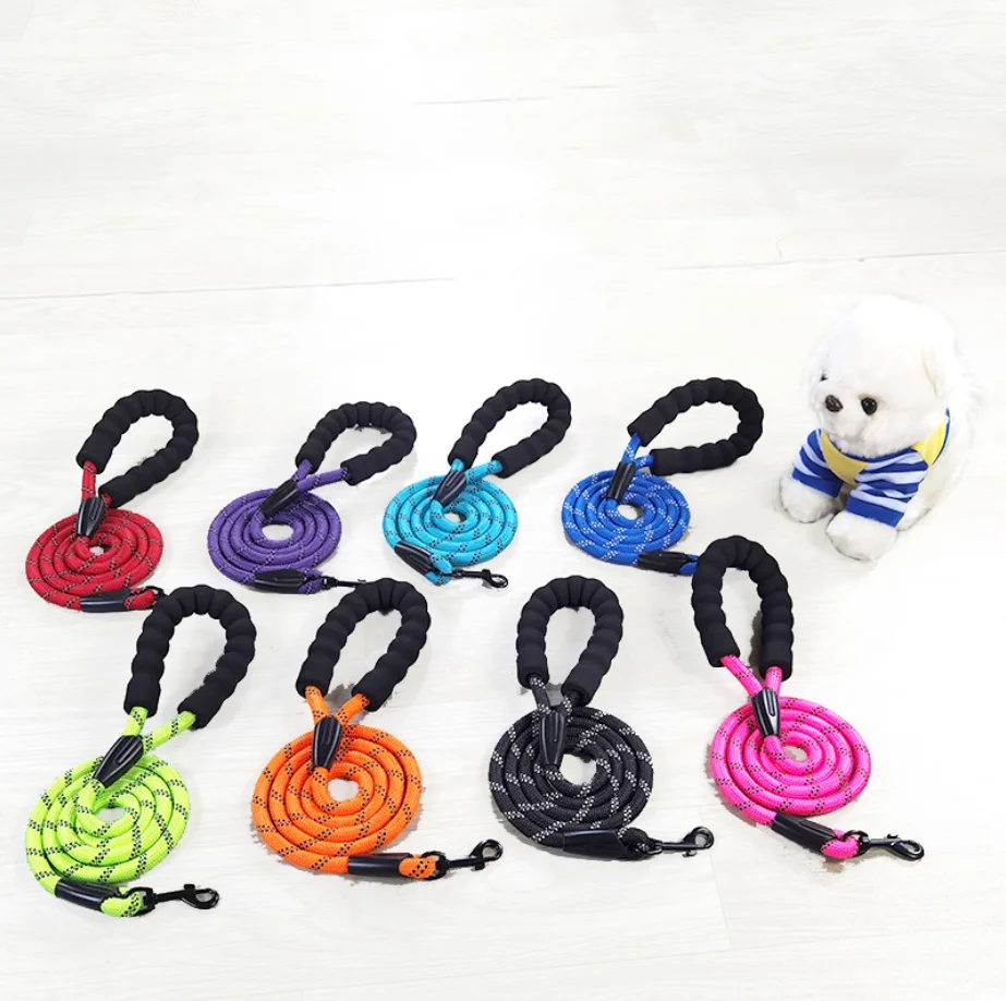 

Manufacturers Wholesale Cheap And Good Quality Pet Supplies Diameter Reflective Multi-color Nylon Big Dog Leash