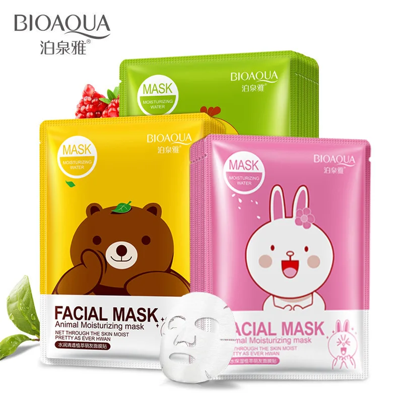 

BIOAQUA animal moisturizing facial mask blossoms mask sheet brightening pomegranate sheet mask green tea hydrating