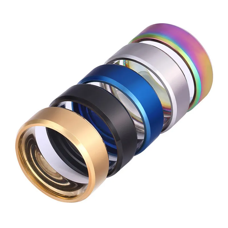 

Hot Wholesale 8mm Simple Wide Face Matte Brushed Couples Ring Stainless Steel Jewelry, Picture