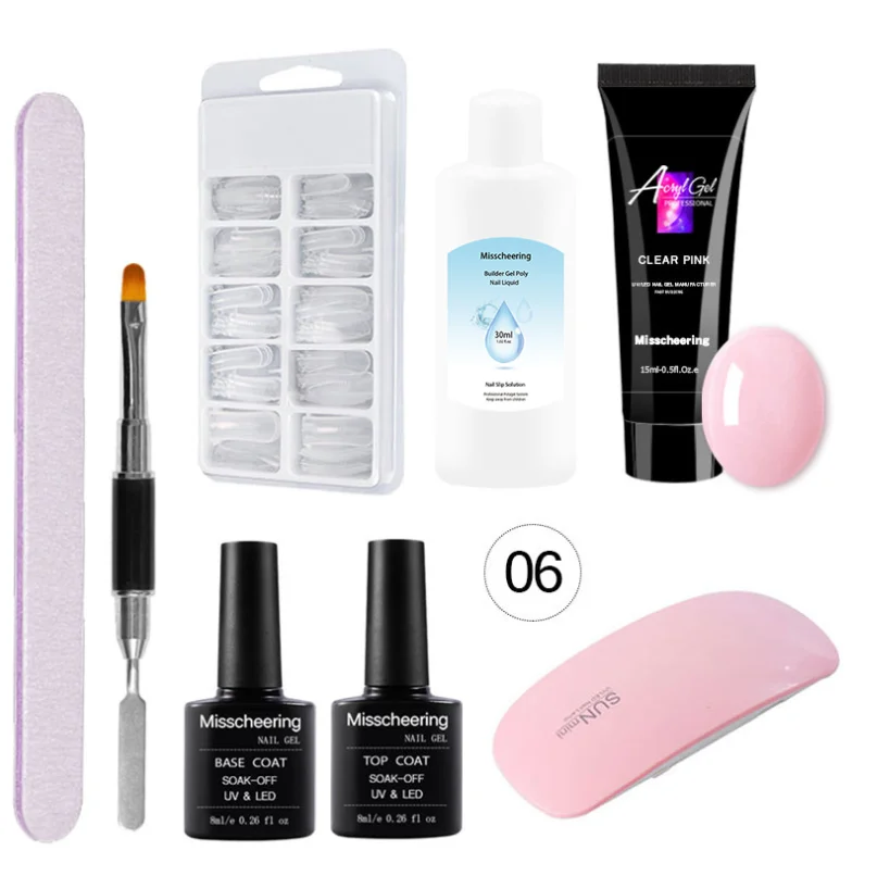 Amazon Poly Gel Starter Set For Nail Extension With Lamp Acrylic Gel