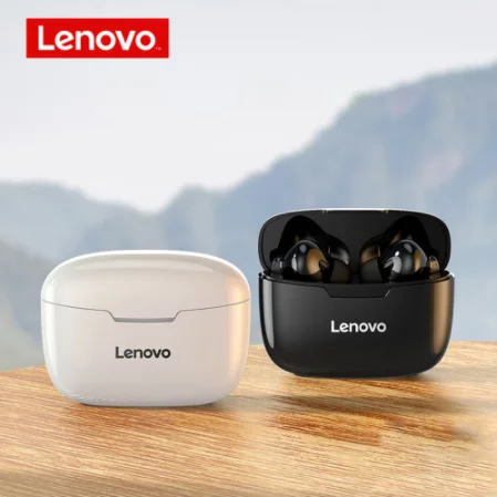 

Original Lenovo XT90 TWS Sport Earphone Touch Button Waterproof Earplugs Wireless Earphone Earbuds, Black white