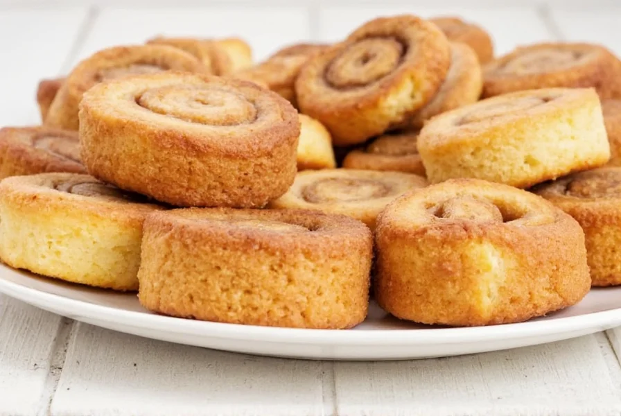 Properly warmed Caron cinnamon swirl cake with melted butter drizzle