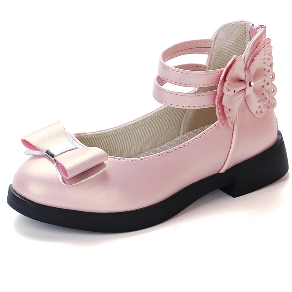 

EVERTOP Fashion design girls' performance shoes golden bow knot flat girls dress shoes party shoes