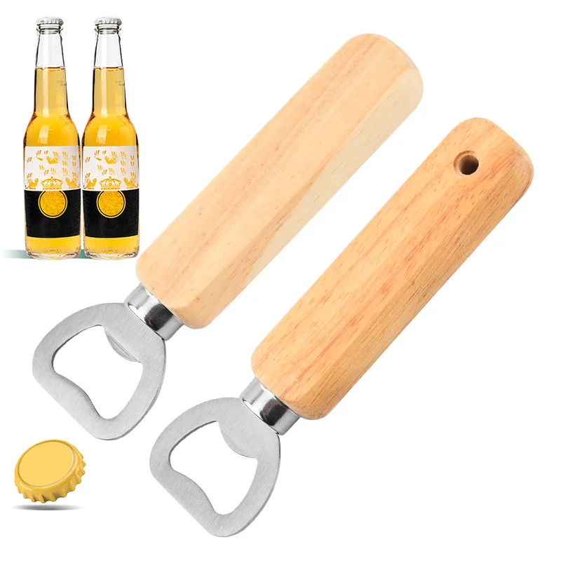 

Manufacturer Wholesale Custom Sublimation Blank Wooden Novelty Shape Logo Beer Keychain Bottle Opener, Wood color