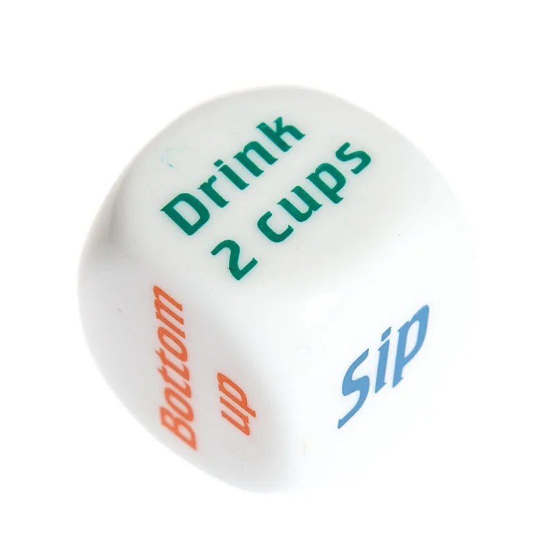 

Bar Party  Custom Drinking Games Pub Dice Creative Dice Shot Dispenser Drink Decider Fun Toy, White