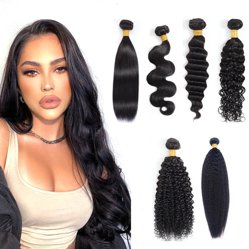 

Free Shipping Silk Straight Wave Length 8 To 28inches Remy Hair Bundles Raw Virgin Human Brazilian Cuticle Aligned Hair wigs