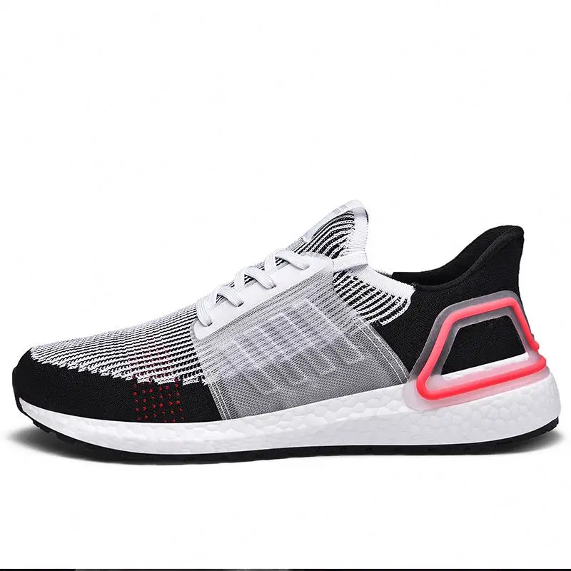 

New fashion knit sports shoes lightweight men knit men's casual shoes breathable colorful athletic running shoes