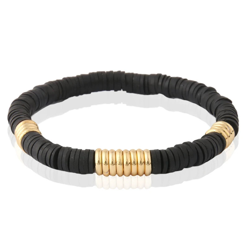 

Stainless steel soft clay bead Bracelet Bohemian Exquisite Bracelets For Women Summer Beach Colorful Jewelry