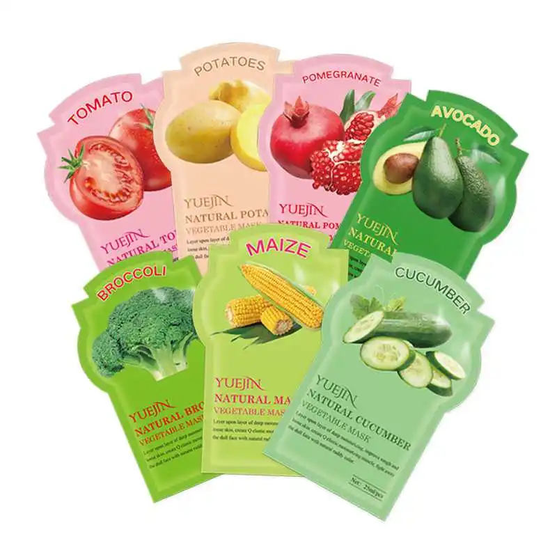 

Hot Sales Private Label Organic Beauty Facial Skin Care Brightening Hydrating Fruit Vegetable Vitamin C Face Mask Sheet