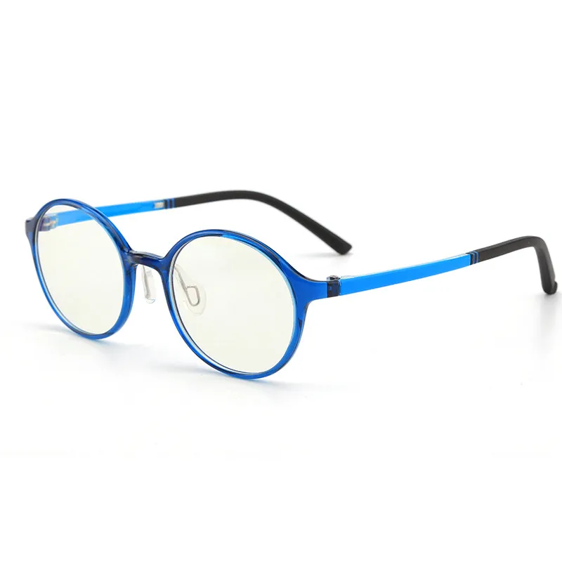 

TR90 circular transparent blue kids enfant oculos leitura anti luz azul boys children blue light blocking reading glasses
