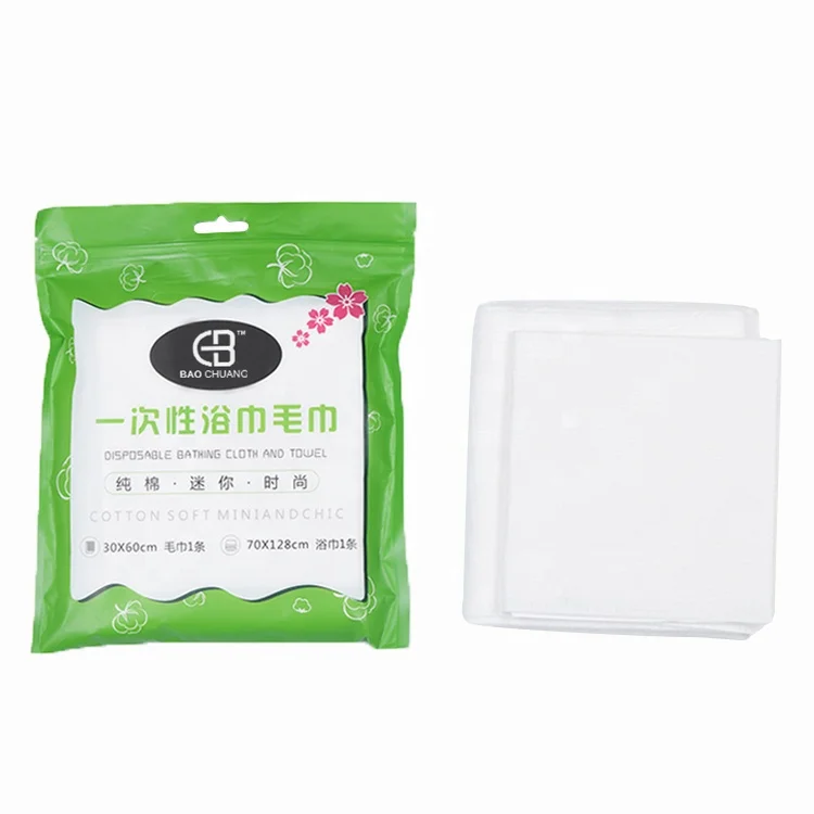 

RTS Nonwoven Disposable Cotton face and bath Towels for travel, hotel use