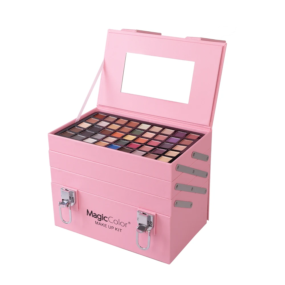 

Professional Fold Makeup Set Eyeshadow Palette Matte Lipstick Lip Gloss Case Multifunction Blush Mascara Women Cosmetic Gift Kit
