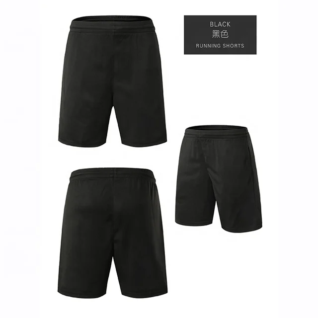 

Sports Running Shorts Loose Summer Polyester Spandex fitness shorts For Mens Casual Oem Customized shorts, Black