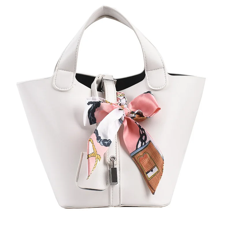 

Designer bag retro silk scarf large capacity luxury handbag lady luxury bag 2021 new fashion famous brand bucket bag