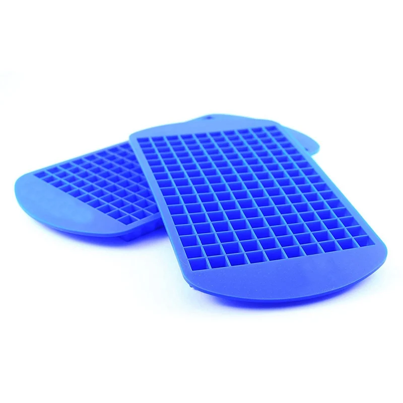 

Free mold fee In stock homemade Blue 160 cells square shaped ice tray mold mini ice cube tray