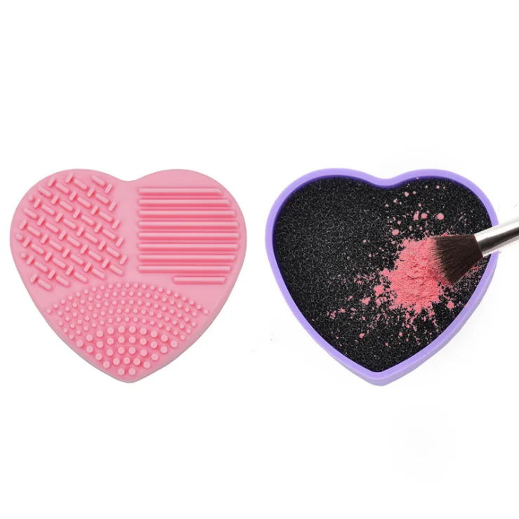 

2021Silicone Brush Cleaner Mat Washing Tools for Cosmetic Make up Eyebrow Brushes Cleaning Pad Scrubber Board Makeup Clean pad, Customized color