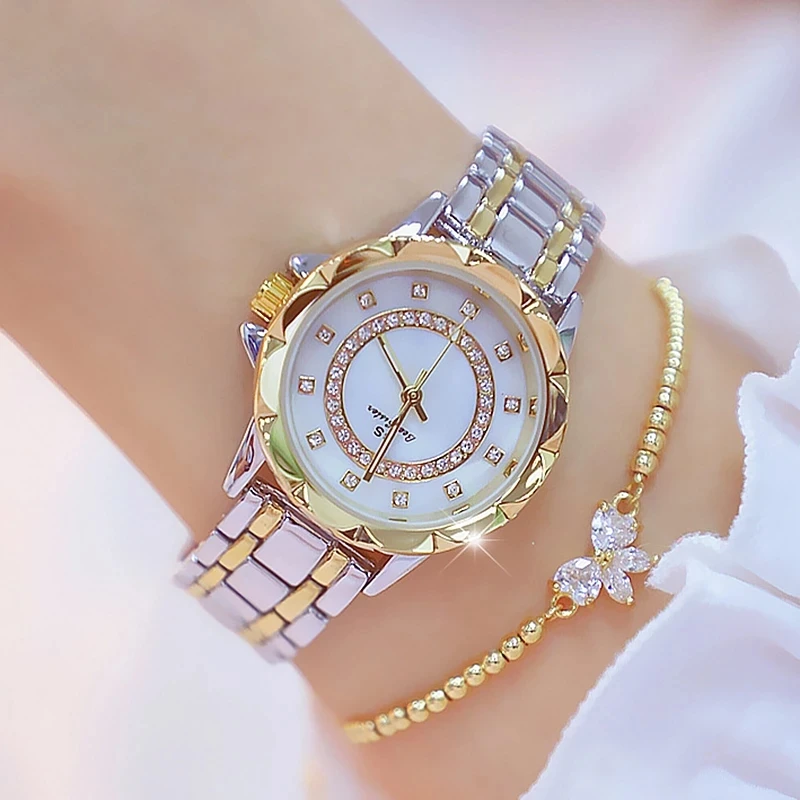 

BS Bee Sister FA1506 Brand Luxury Ladies Wrist Watches Women Diamond Gold Quartz Wristwatch