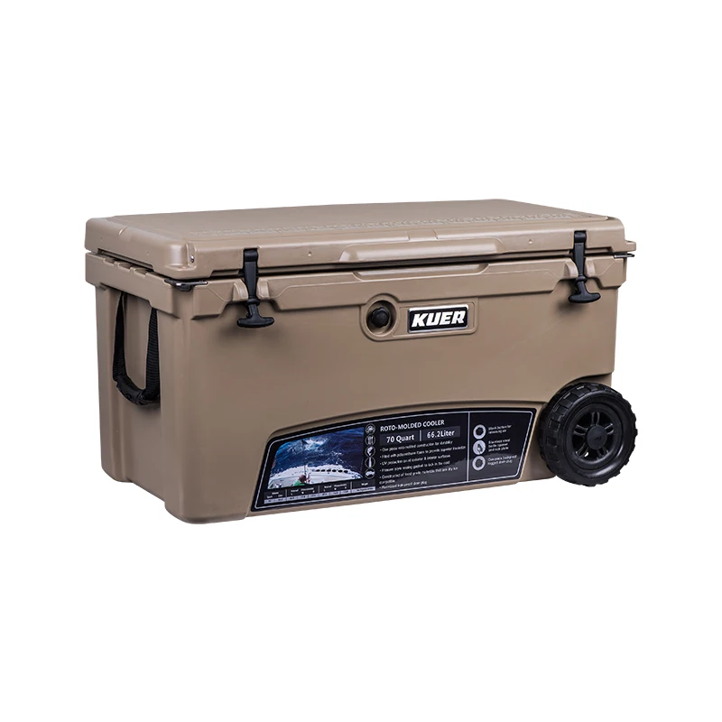 

70qt hard plastic rotomolded coolers camo large cooler box with wheels, Customized colors