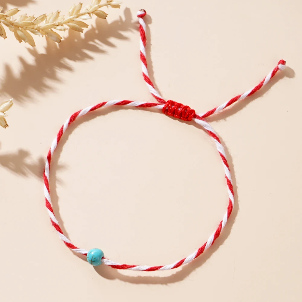 

Go2boho Design Tradition Color Red White Twist Rope Spring Chain 2024 Stack Synthetic Turquoise Greek March Bracelet for Women