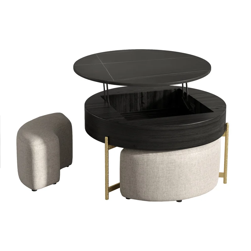 

Convertible Marble Coffee Table End Table Lift Top Coffee Table Set, Bl/nl