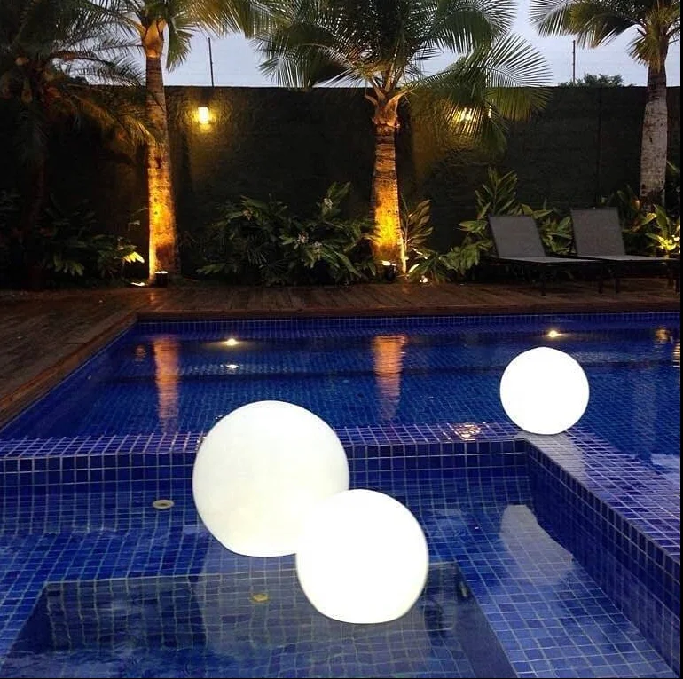 Homly Floating Led Pool Lights with Remote RF Light Up Pool Balls Pool Decor Outdoor Indoor IP67 Waterproof Pool Toys Hot Tub Bathtub Light Toy 16 Color Changing Glow Balls Battery Powered