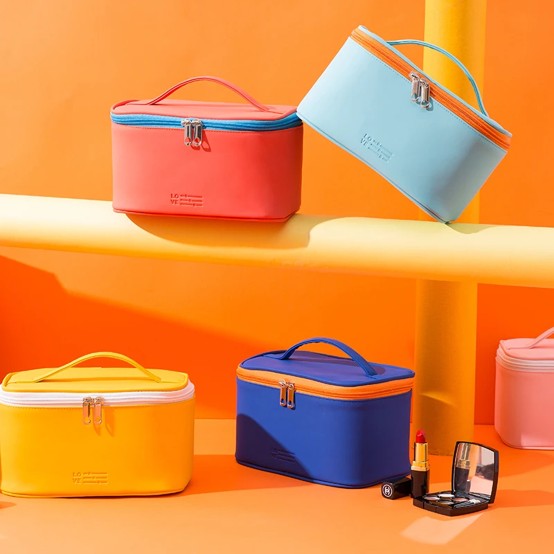 

Big capacity cosmetic bags wholesale make up bag PU waterproof cosmetic bag