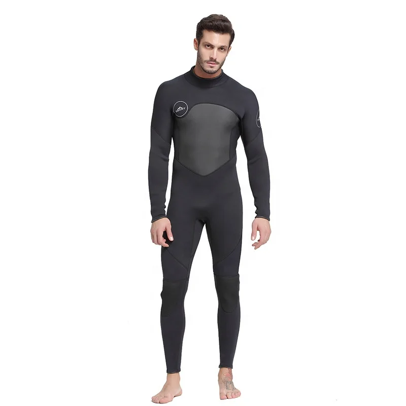 

Wetsuit men One-piece 1.5 mm diving Warm and Sunscreen Surfing Long Sleeve diving suit, Black